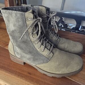 Sorel Phoenix Lace Boot Bootie Alpine Tundra Green Size 11